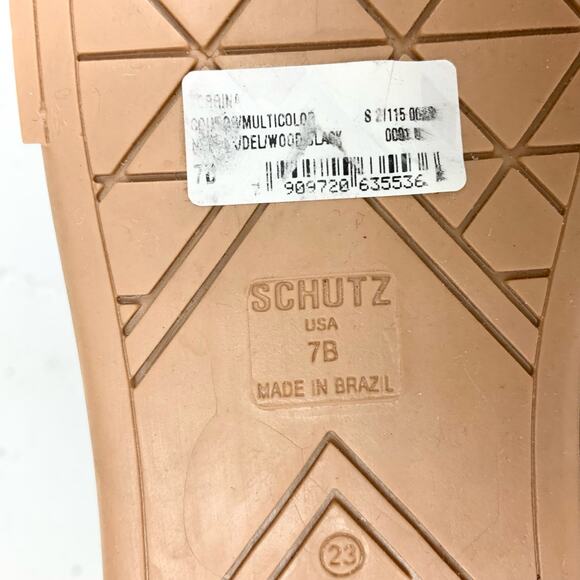 Schutz Womens Mixed Media High Top Sneakers Platform Nubuck Deluxe Brown Black 7 - Picture 8 of 13